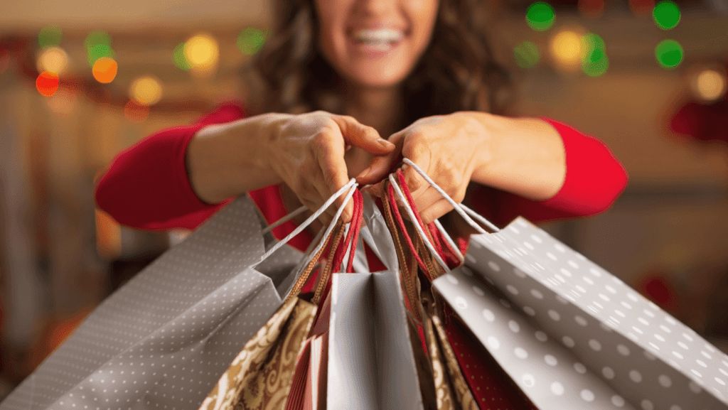 woman buying gifts